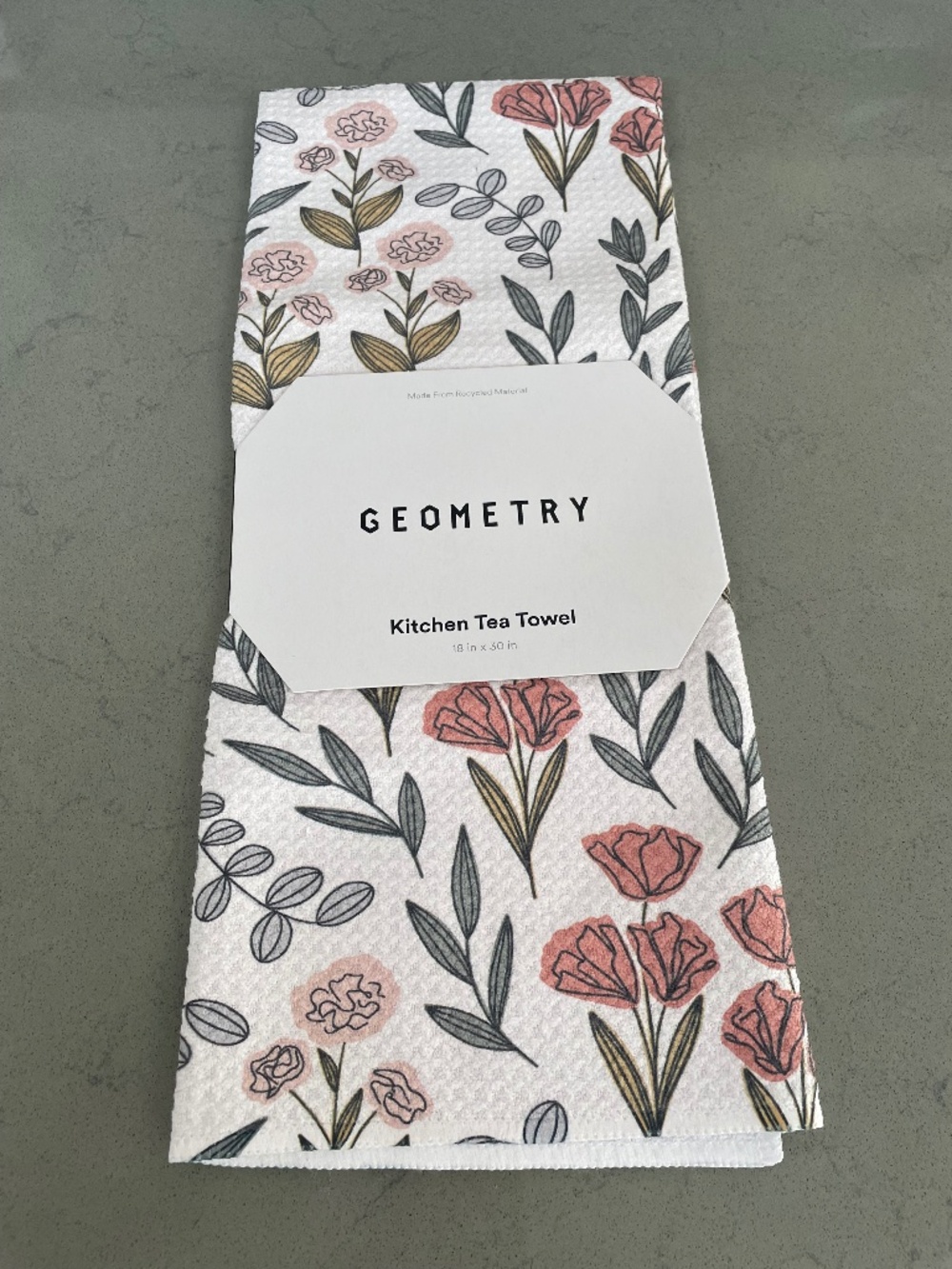 Geometry Towels Tea Towel- Charlotte Multi Print, Made from recycled material